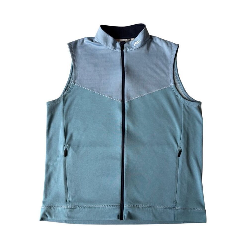 KJUS Vest Mens UPF 30+ Golf Performance Lightweight Casual Work Blue Large